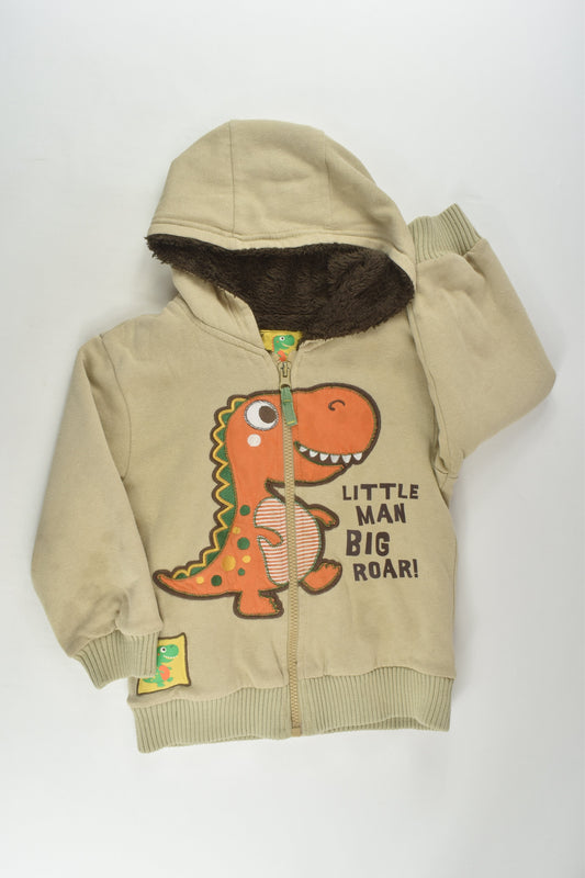 Tu Size 4-5 Warm Dinosaur Zip Romper