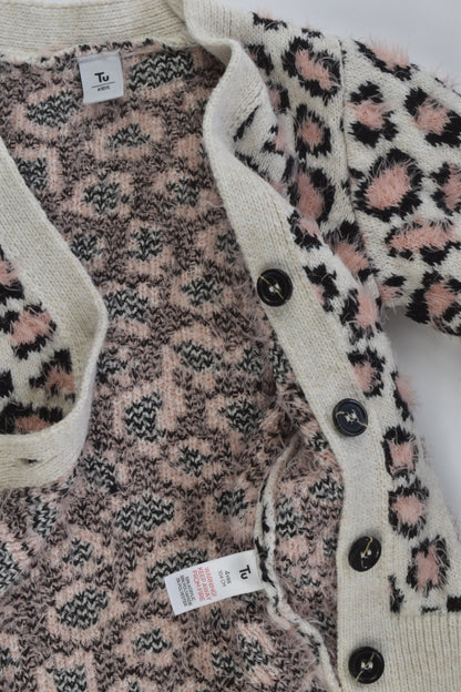 Tu Size 4 Leopard Print Knit Cardigan