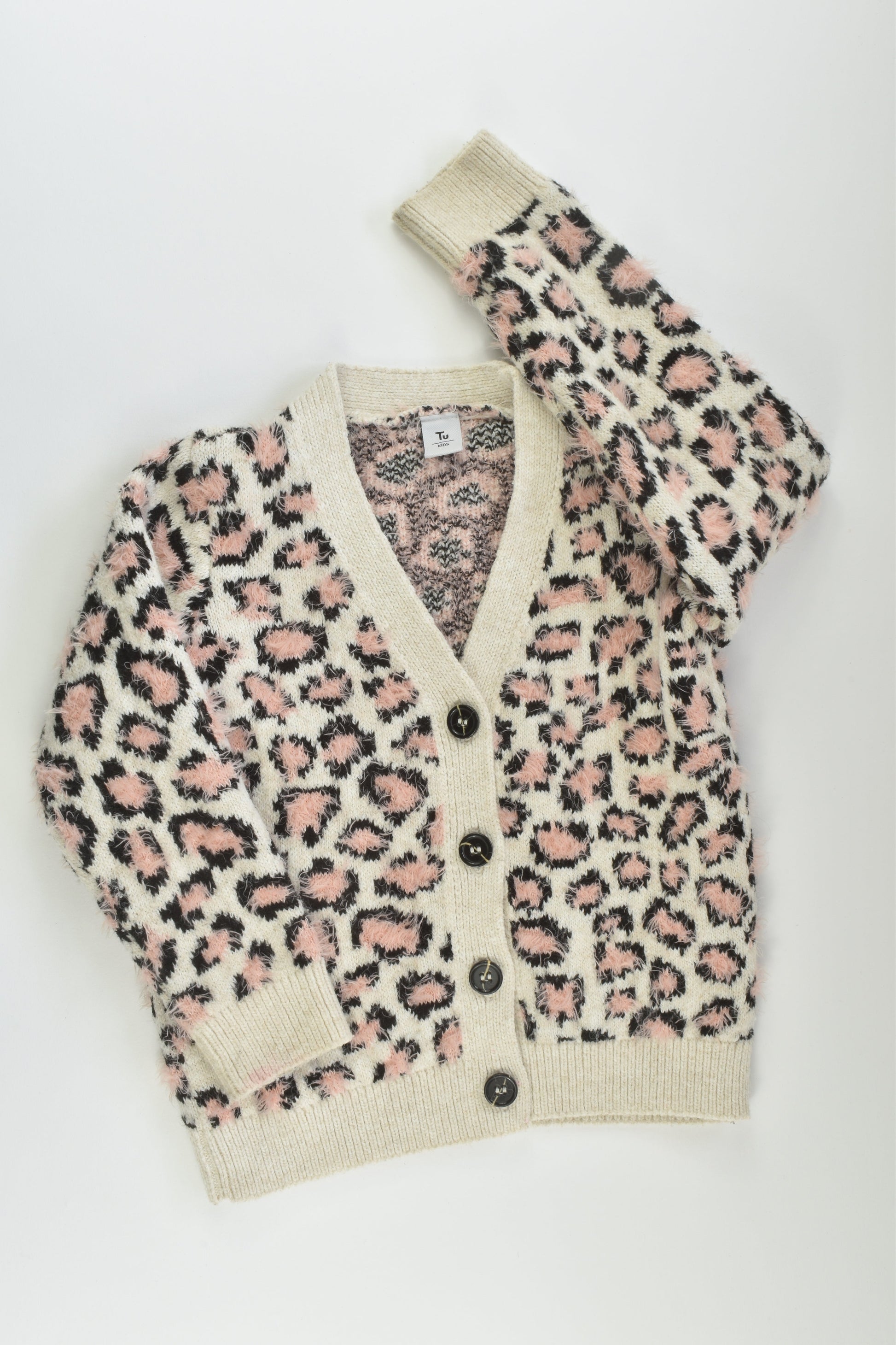 Tu Size 4 Leopard Print Knit Cardigan