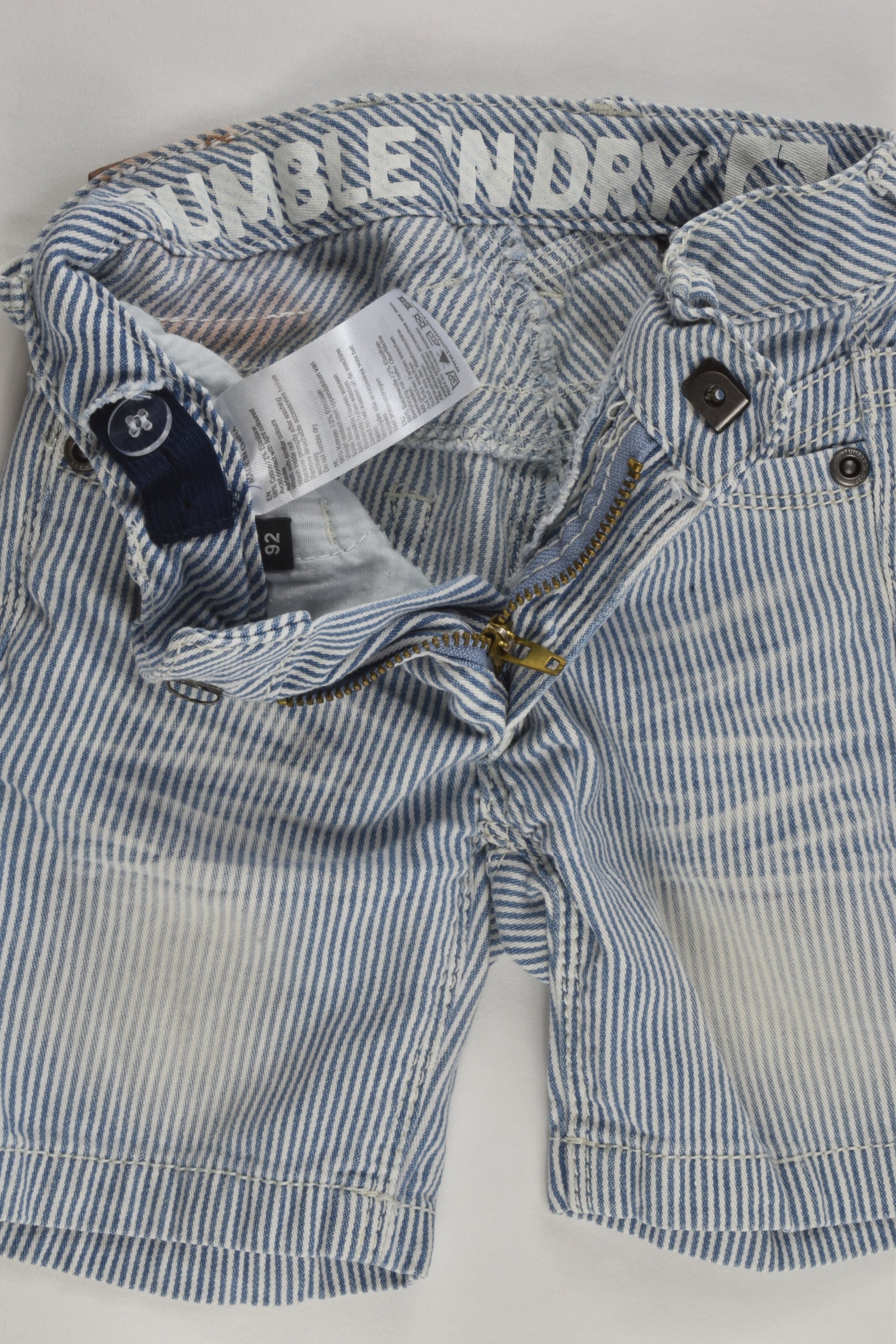 Tumble 'N Dry Size 2 (92 cm) Striped Denim Shorts