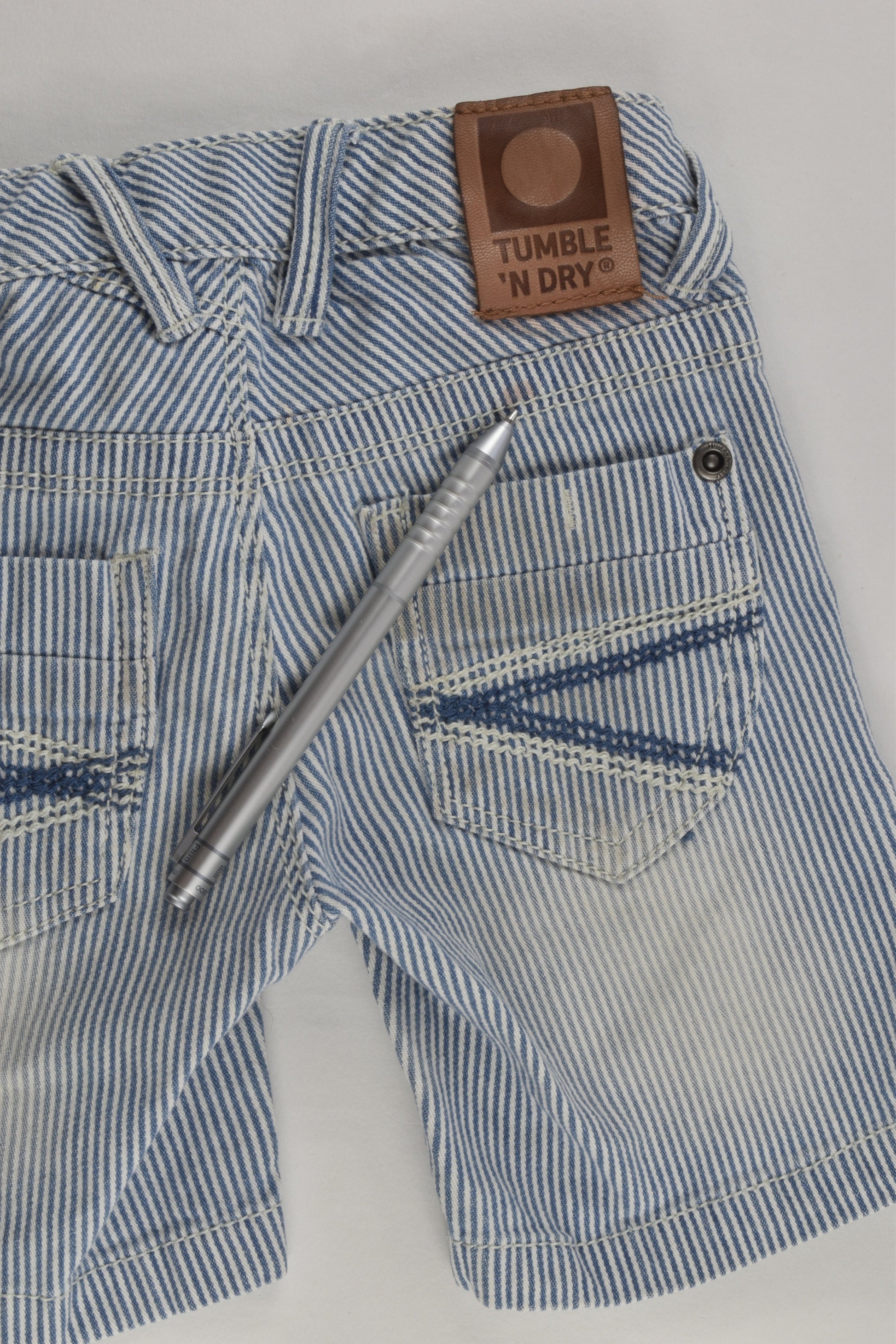 Tumble 'N Dry Size 2 (92 cm) Striped Denim Shorts