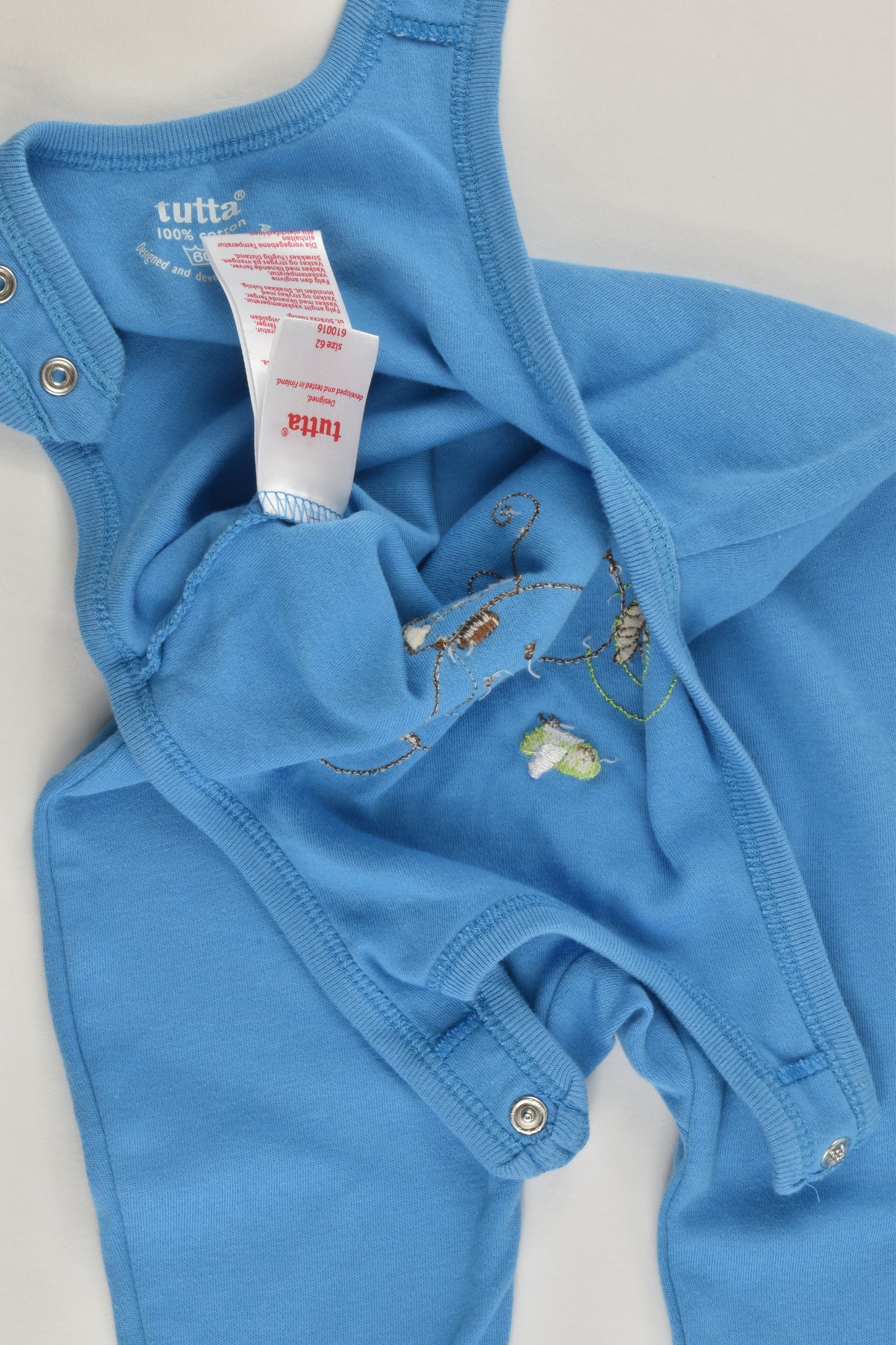 Tutta (Finland) Size 000 (62 cm) Mouse Footed Cotton Overalls
