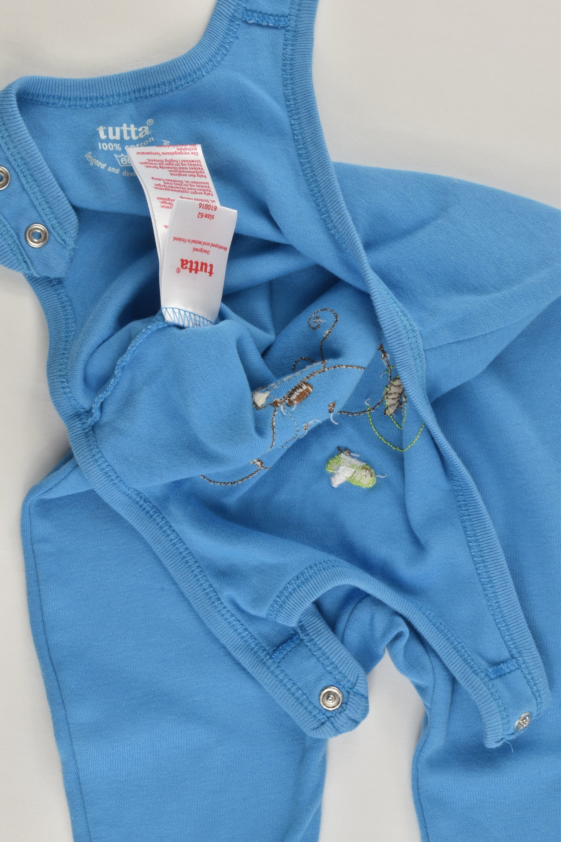 Tutta (Finland) Size 000 (62 cm) Mouse Footed Cotton Overalls