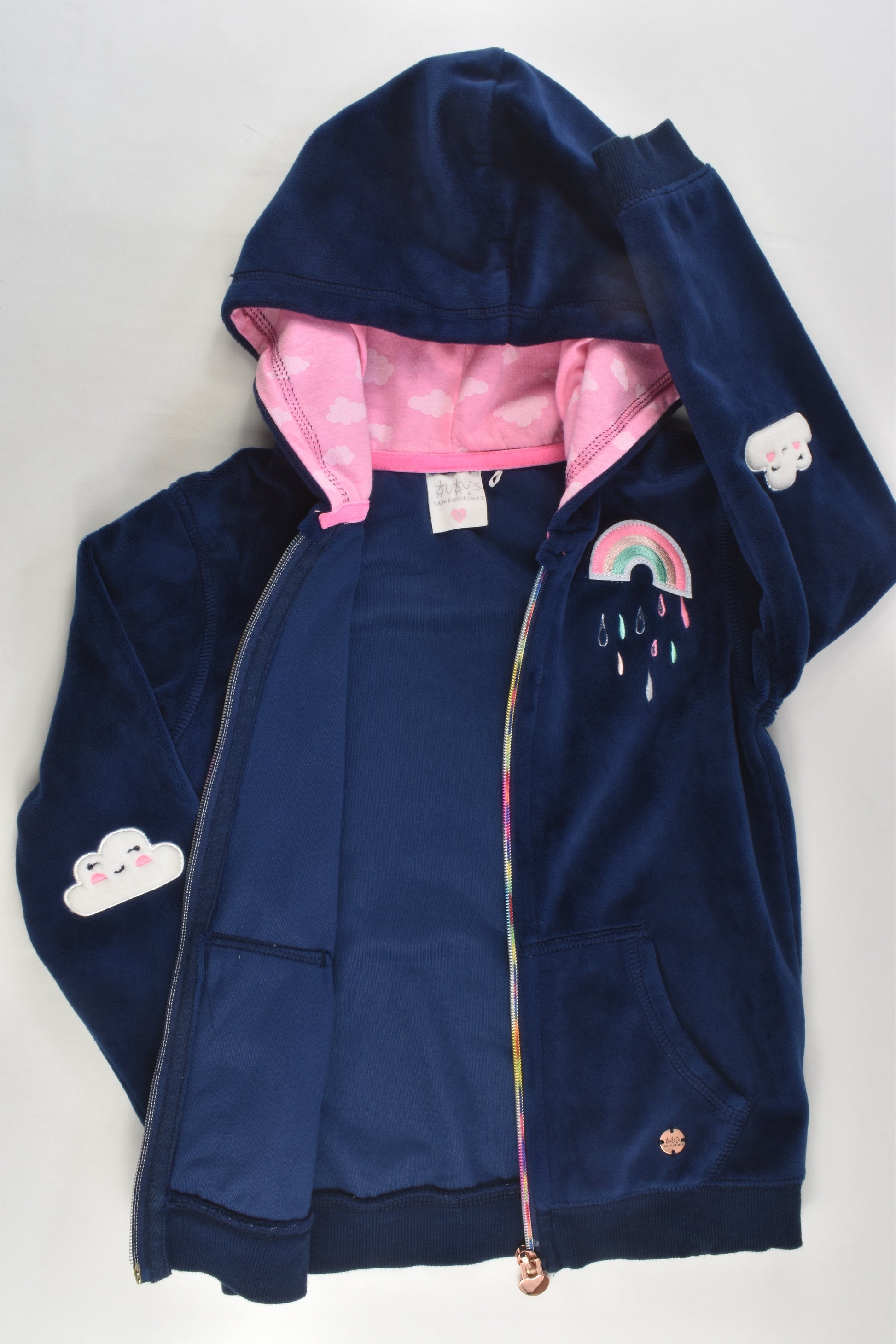 Tutus & Tambourines Size 5 Rainbow Velour Jumper