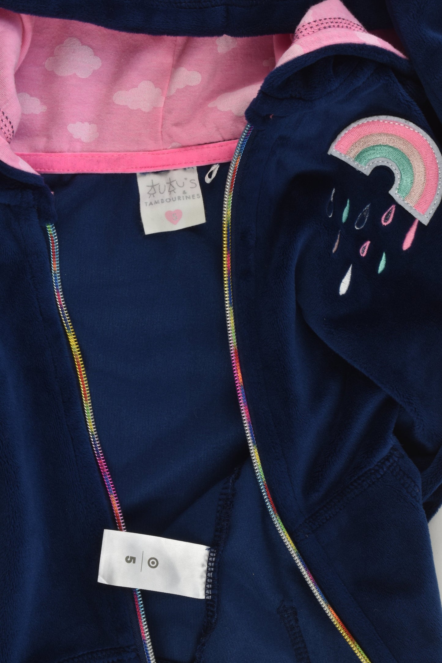 Tutus & Tambourines Size 5 Rainbow Velour Jumper