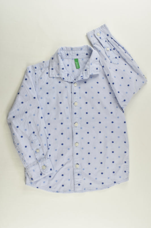 United Colors Of Benetton Size 4 Dots Shirt