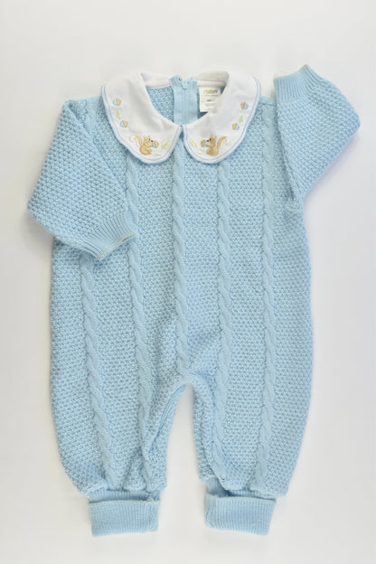 Valco Size 00 (68 cm) Knitted Romper with Squirrels on Collar