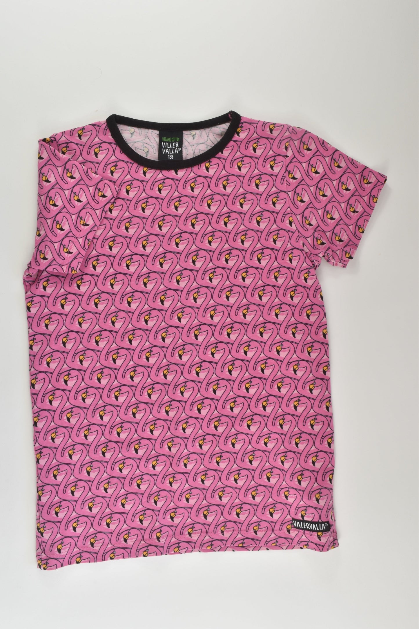 Villervalla Size 8 (128 cm) Flamingo T-shirt