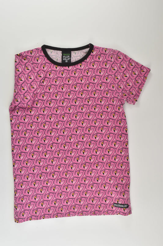 Villervalla Size 8 (128 cm) Flamingo T-shirt