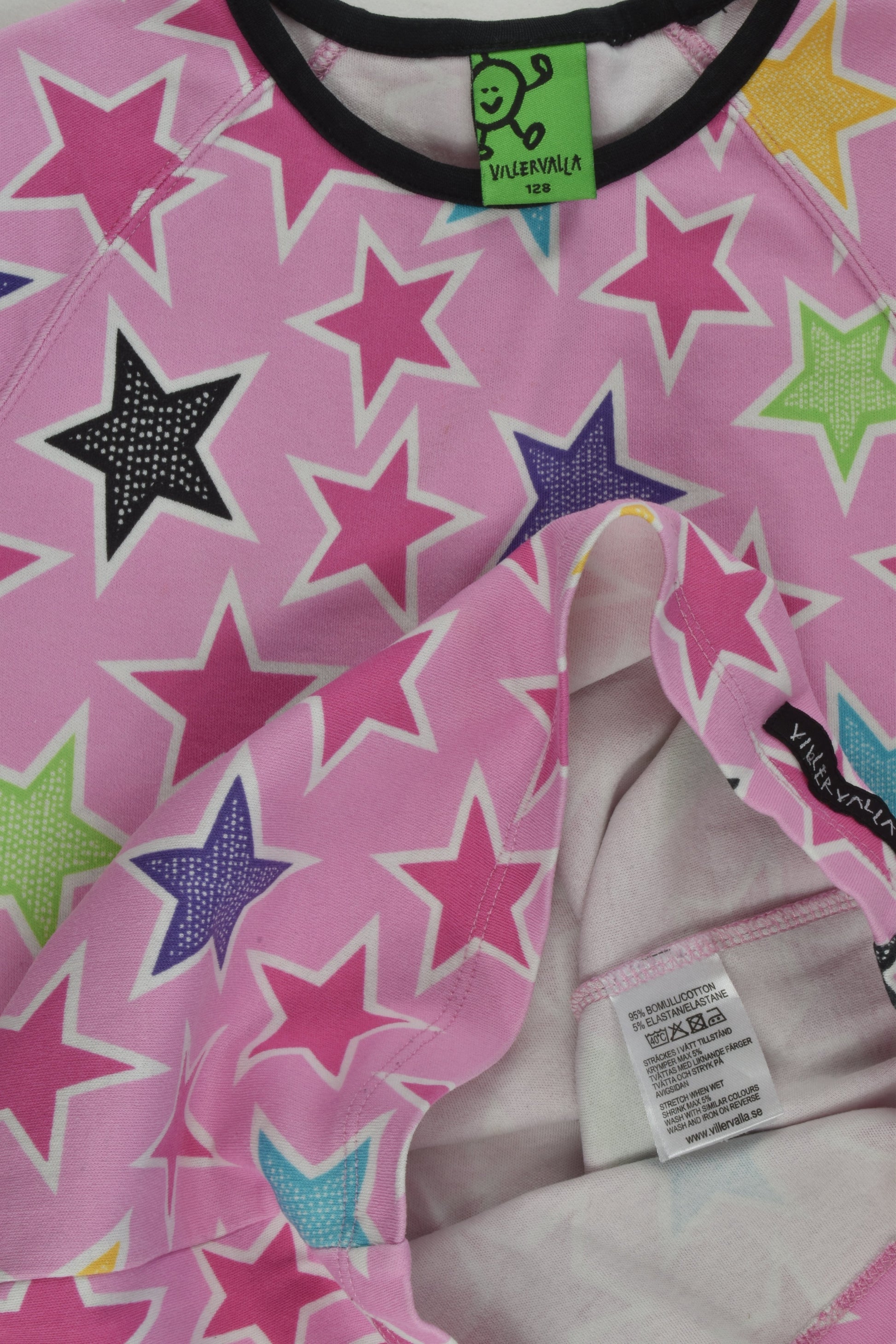 Villervalla Size 8 (128 cm) Stars T-shirt