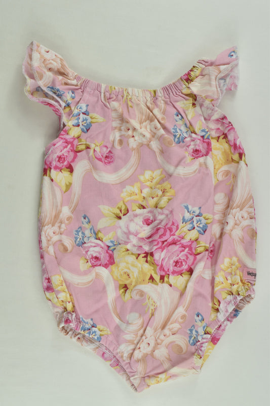 Vintage Confetti Size 0 Floral Romper