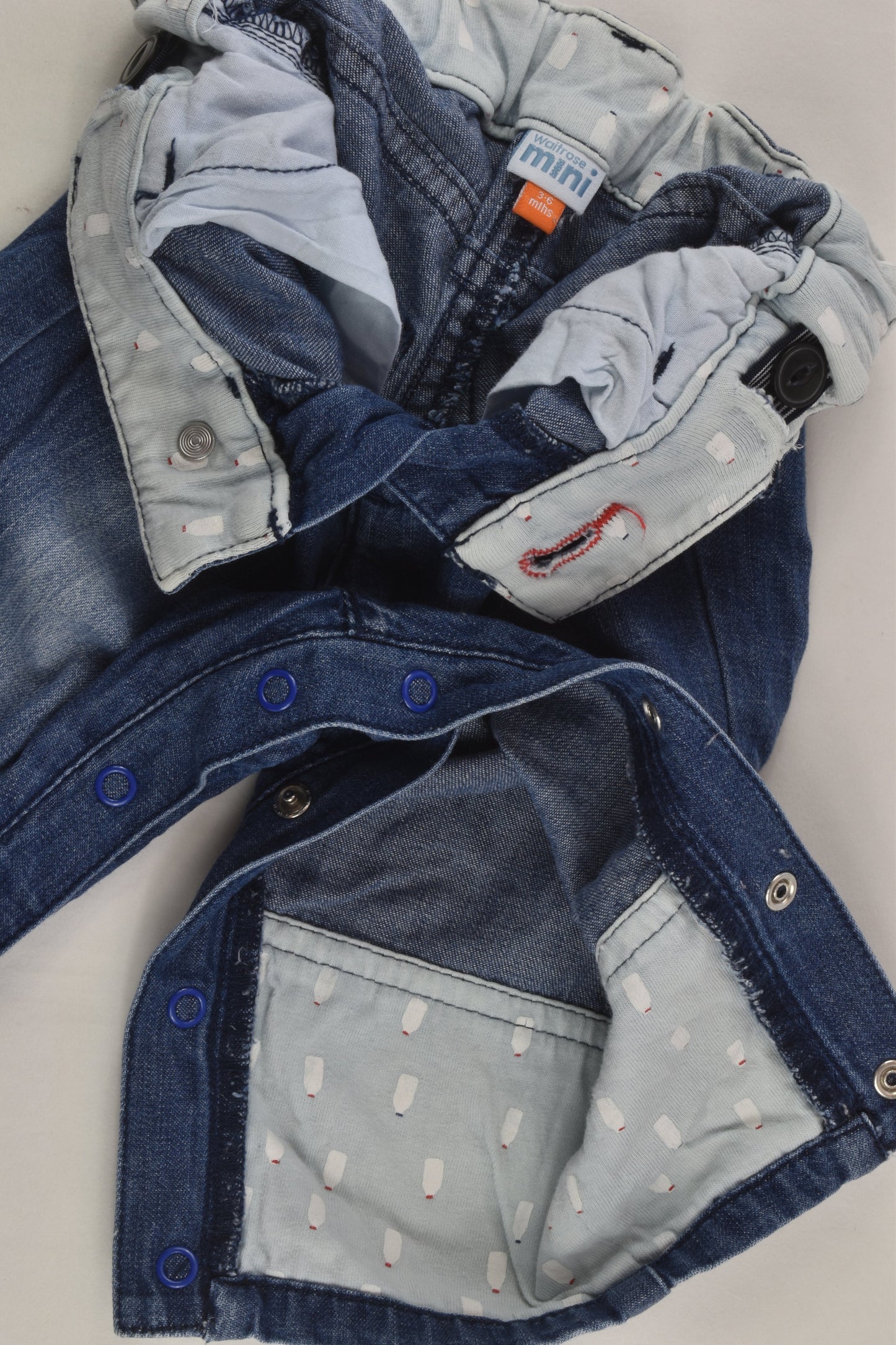 Waitrose Mini Size 00 (3-6 months) Lightweight Denim Pants
