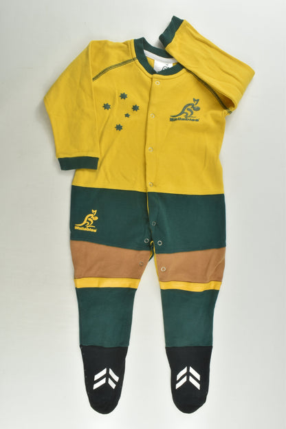 Wallabies Size 1 Footed Romper