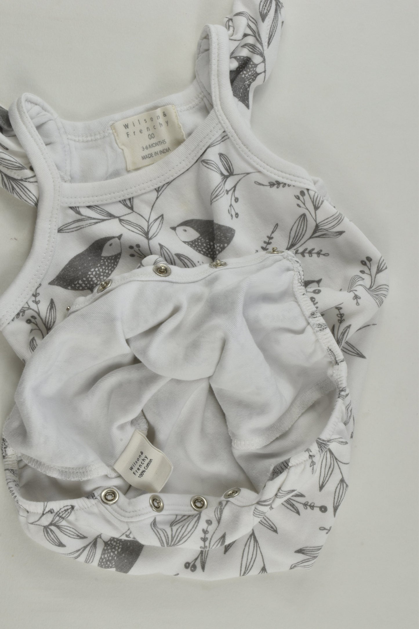 Wilson & Frenchy Size 00 Birds Short Romper