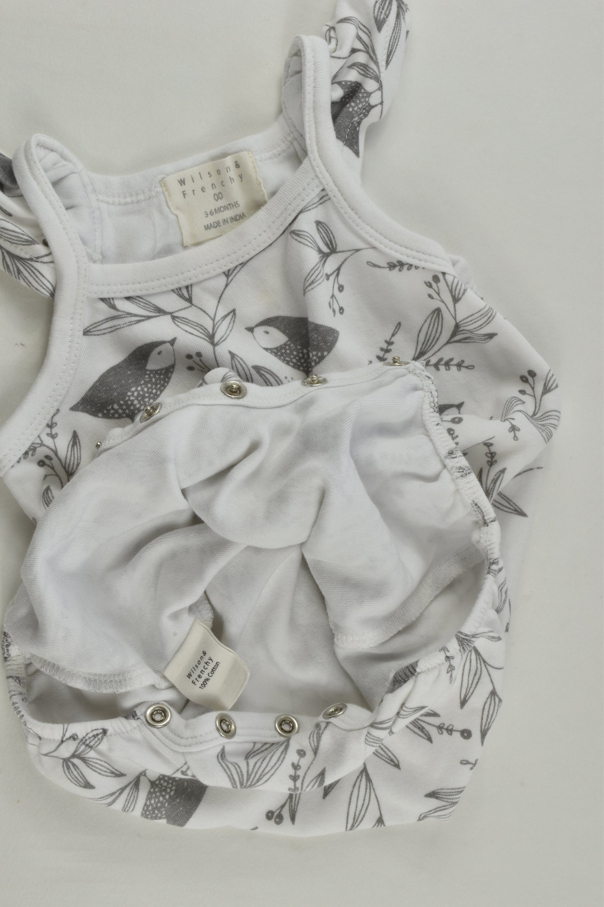 Wilson & Frenchy Size 00 Birds Short Romper