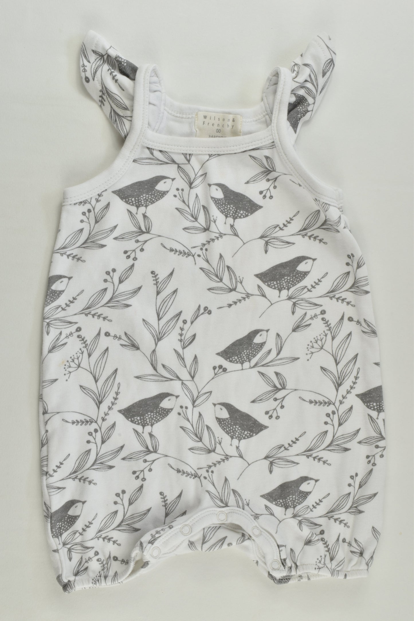 Wilson & Frenchy Size 00 Birds Short Romper