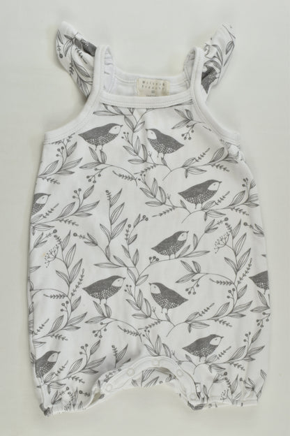 Wilson & Frenchy Size 00 Birds Short Romper