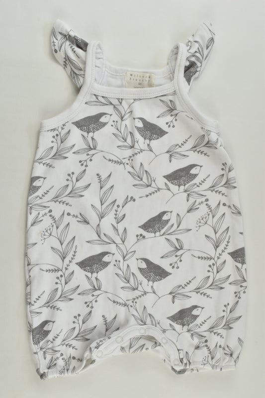 Wilson & Frenchy Size 00 Birds Short Romper