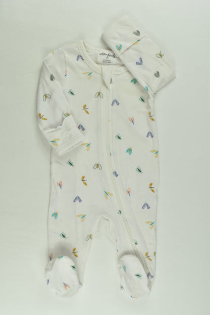 Wilson & Frenchy Size 000 Footed Romper