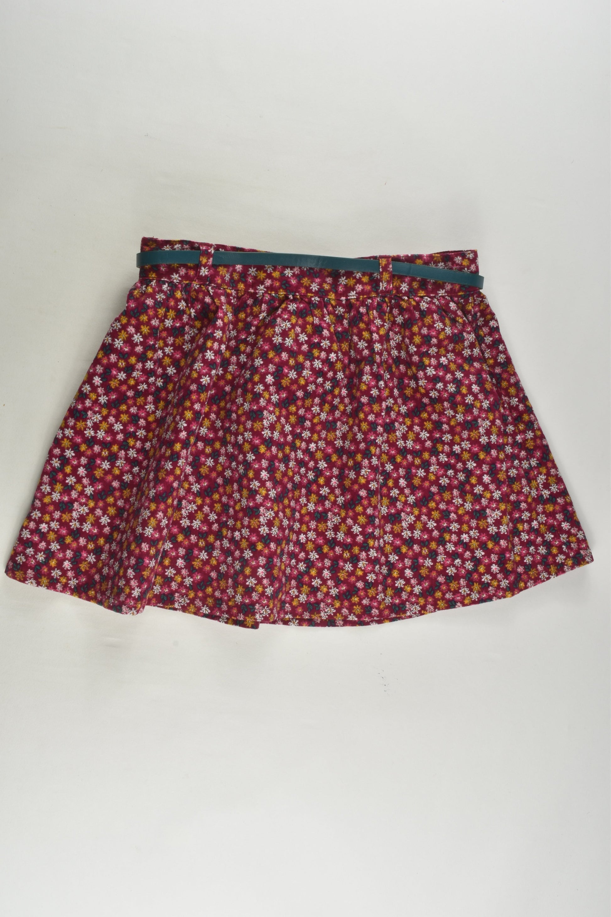 Young Dimension Size 5-6 Lined Cord Skirt with Belt