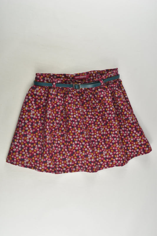 Young Dimension Size 5-6 Lined Cord Skirt with Belt