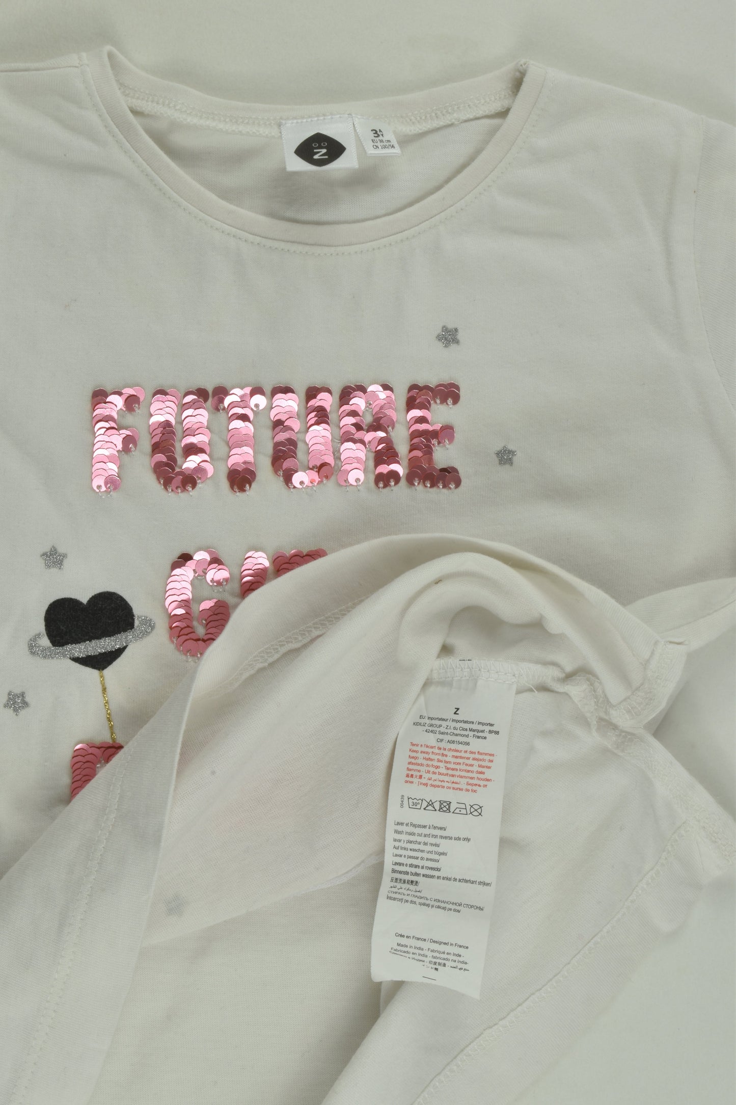 Z Size 3 (98 cm) 'Future Girl Power' T-shirt