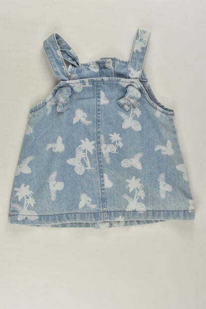 Zara Size 0 (6-9 months, 74 cm) Denim Dress