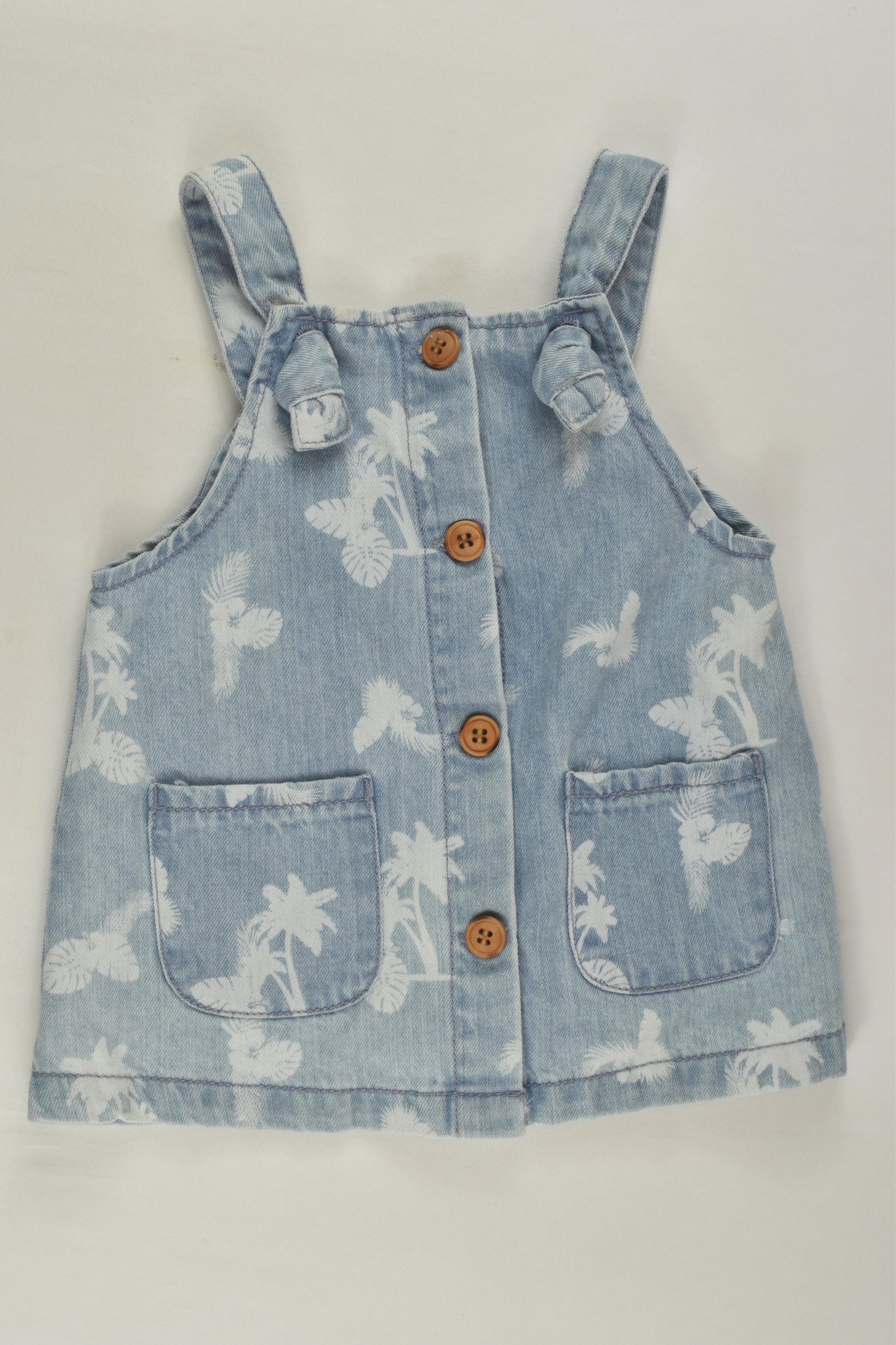 Zara Size 0 (6-9 months, 74 cm) Denim Dress