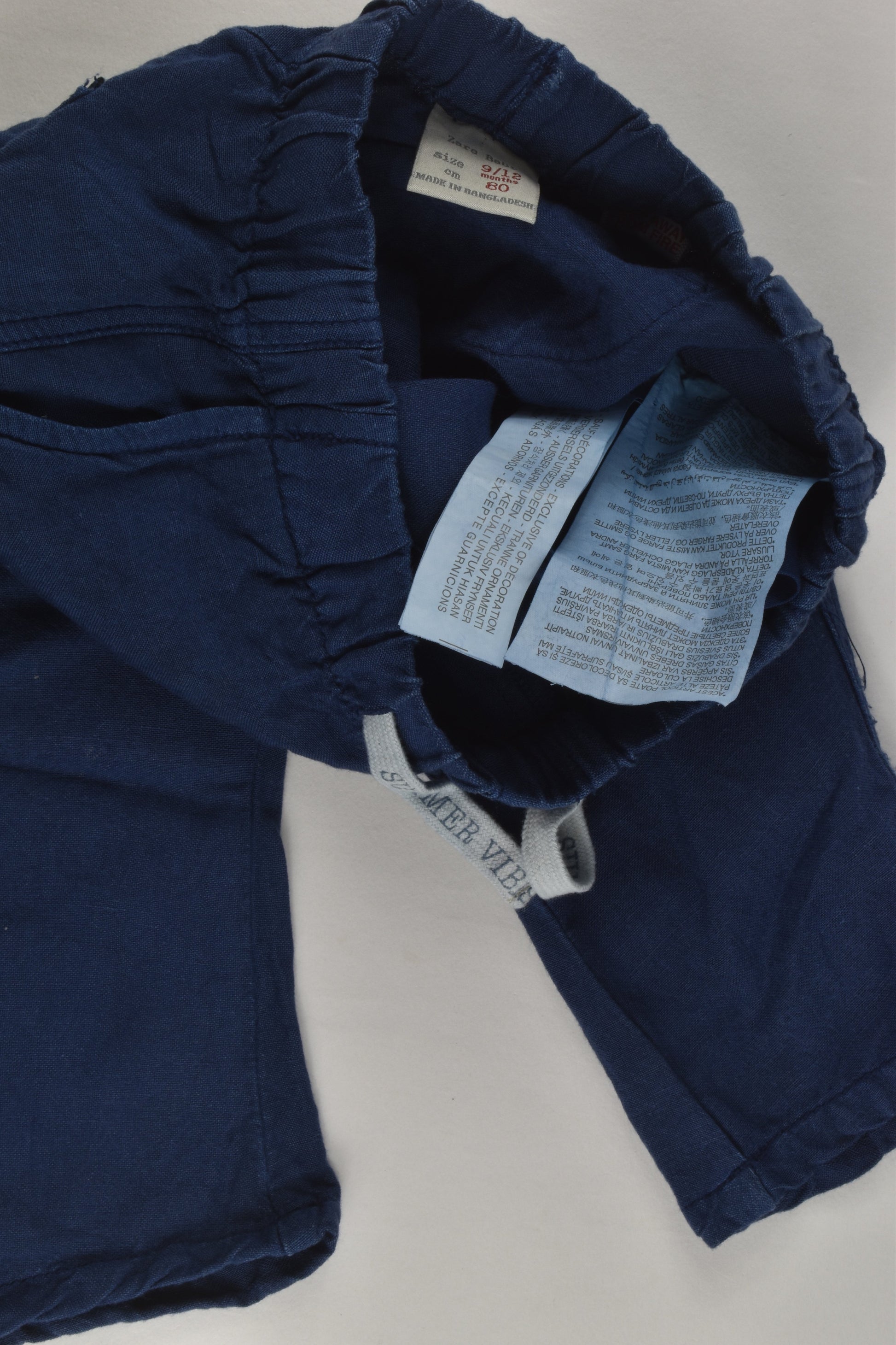 Zara Size 0 (80 cm) Linen Blend Pants