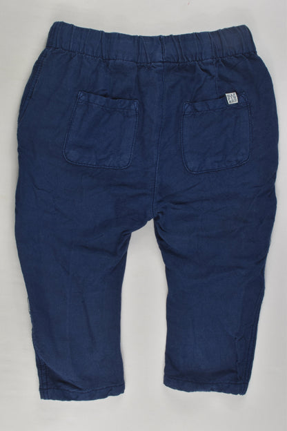 Zara Size 0 (80 cm) Linen Blend Pants