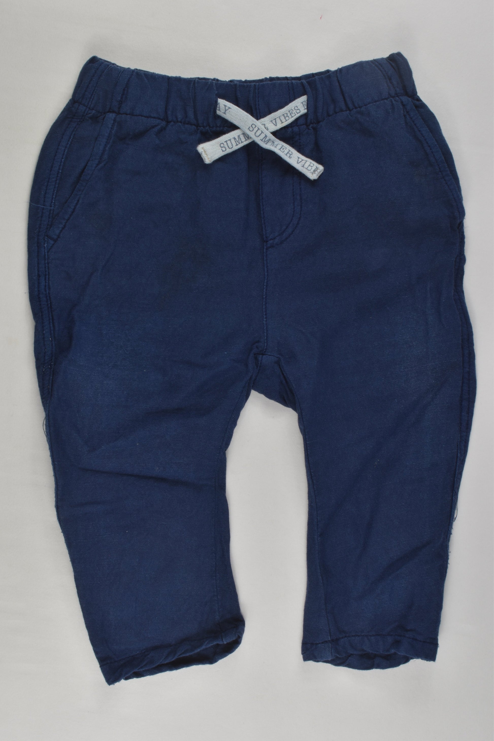 Zara Size 0 (80 cm) Linen Blend Pants