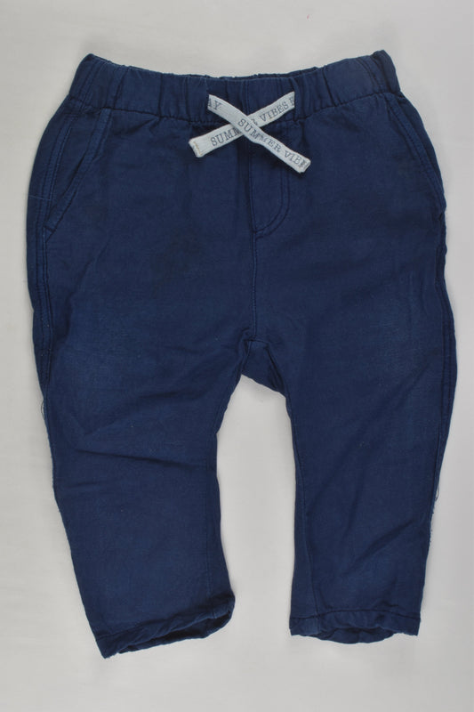 Zara Size 0 (80 cm) Linen Blend Pants