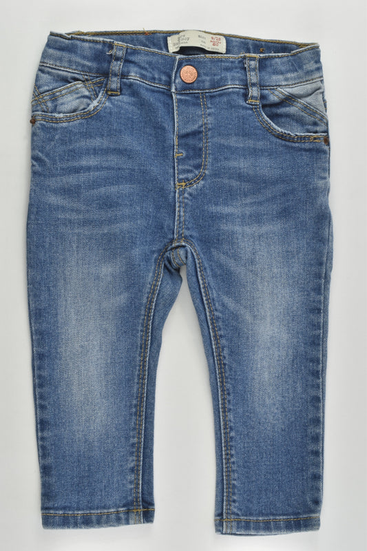 Zara Size 0 (9/12 months, 80 cm) Stretchy Denim Pants