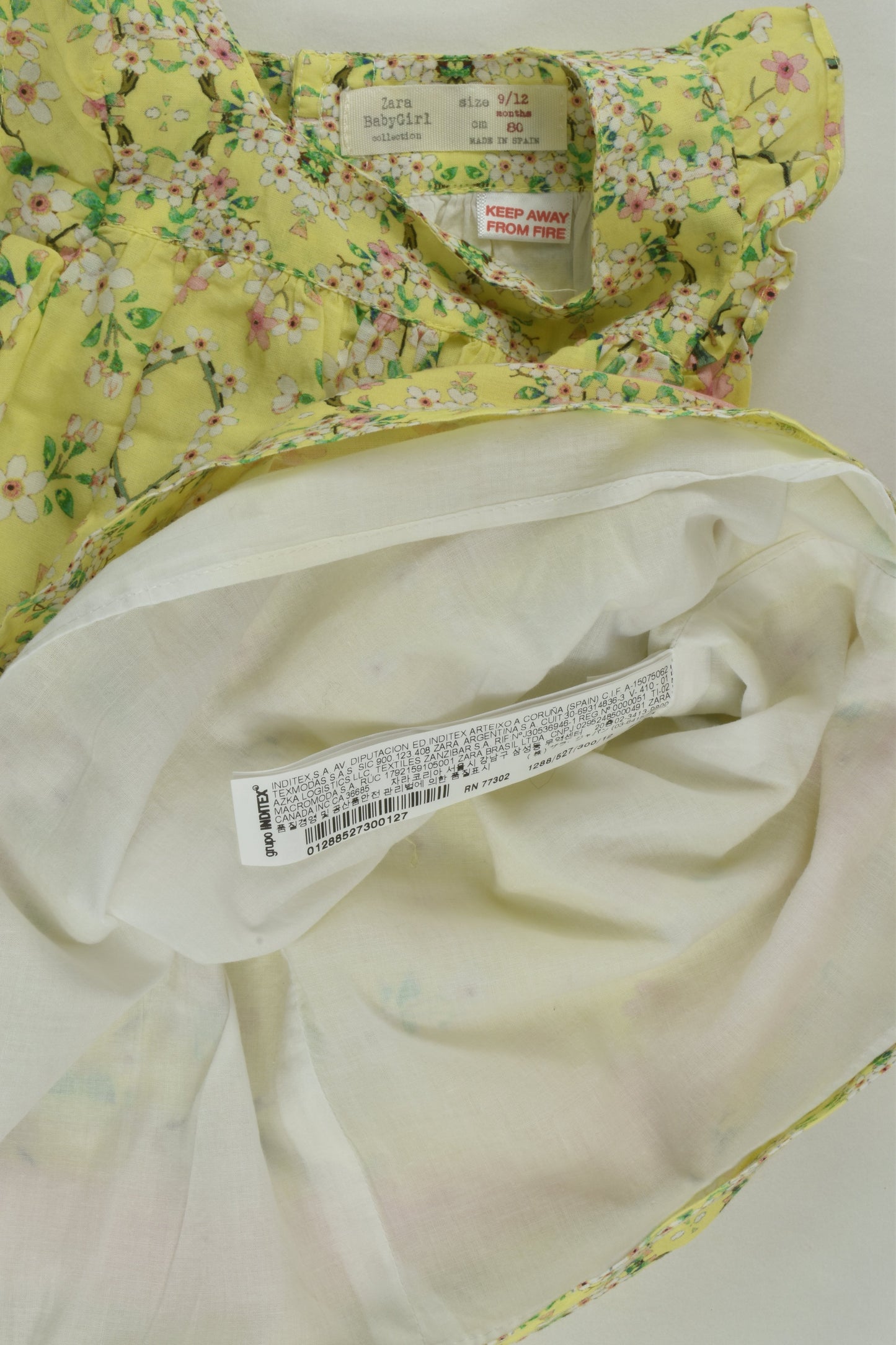 Zara Size 0 Lined Floral Dress