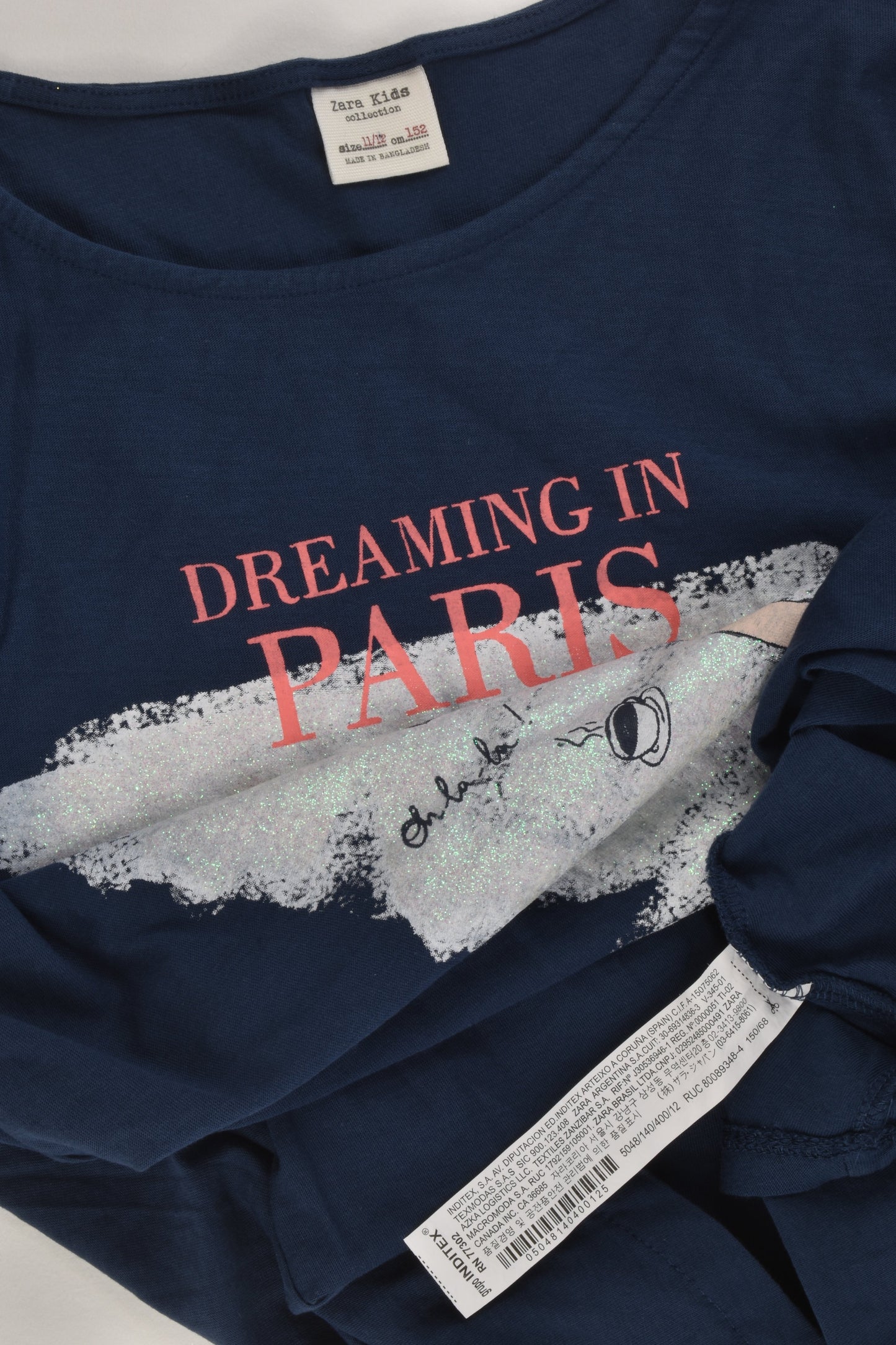 Zara Size 11/12 (152 cm) 'Dreaming In Paris' Top