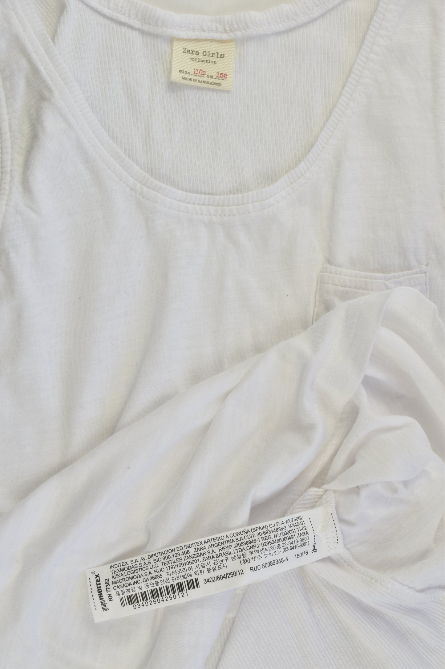 Zara Size 11/12 (152 cm) Long and Loose Fit Tank Top