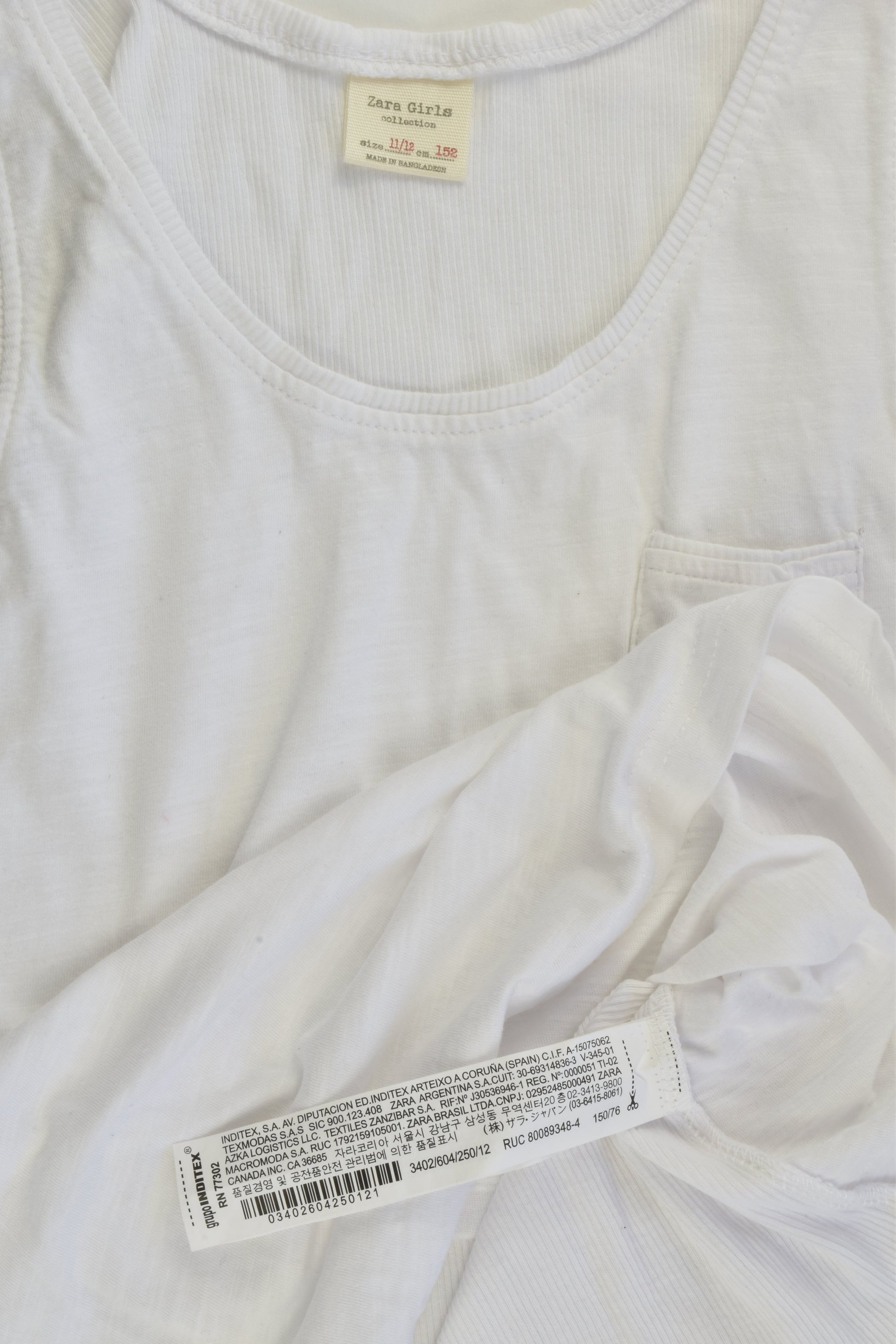 Zara Size 11/12 (152 cm) Long and Loose Fit Tank Top