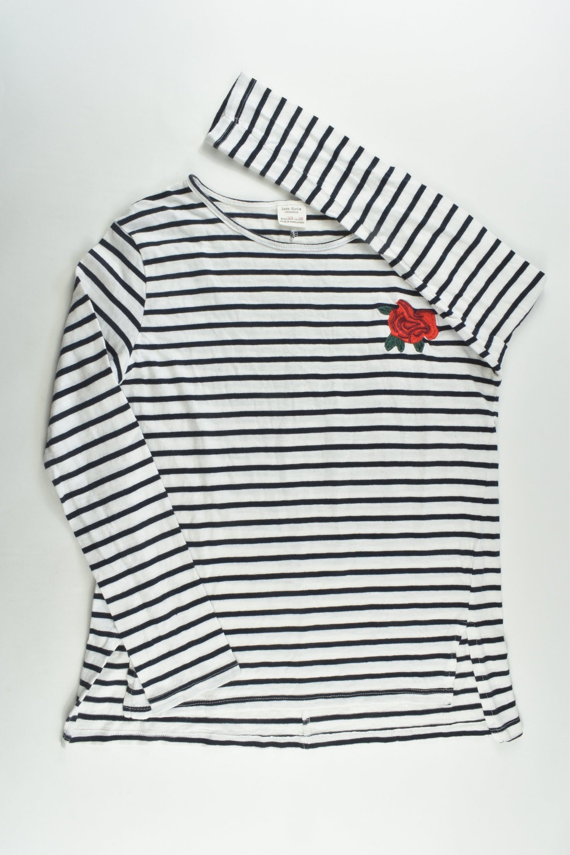 Zara Size 11/12 (152 cm) Striped Rose Top