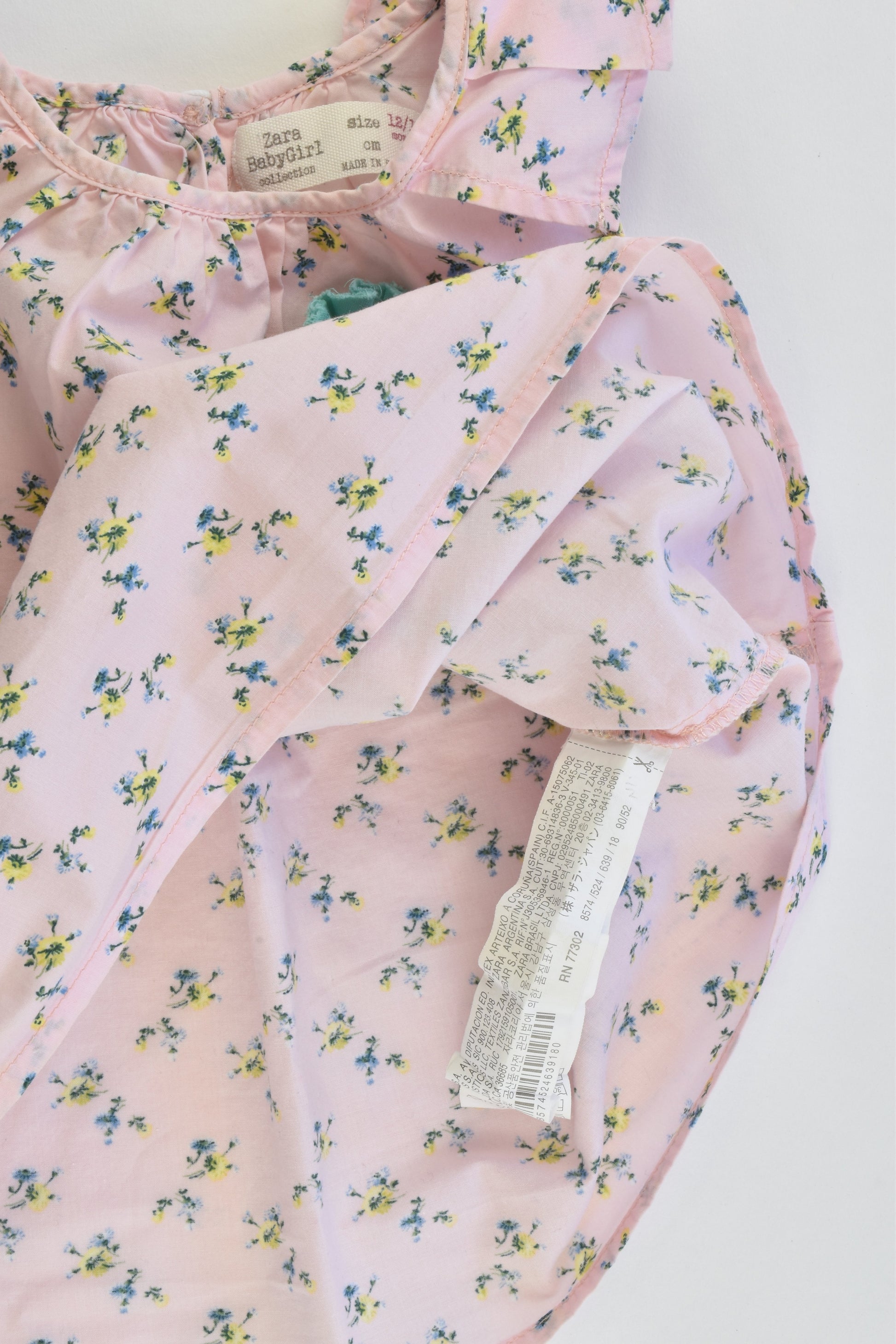 Zara Size 12/18 months (86 cm) Floral Blouse