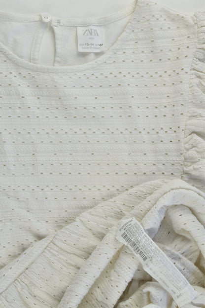 Zara Size 13-14 Ruffle Lace Top