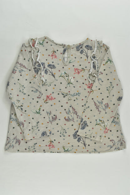 Zara Size 2 (18/24 months, 92 cm) Floral Top