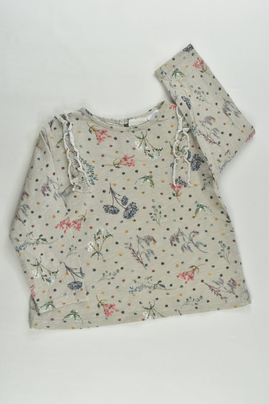 Zara Size 2 (18/24 months, 92 cm) Floral Top