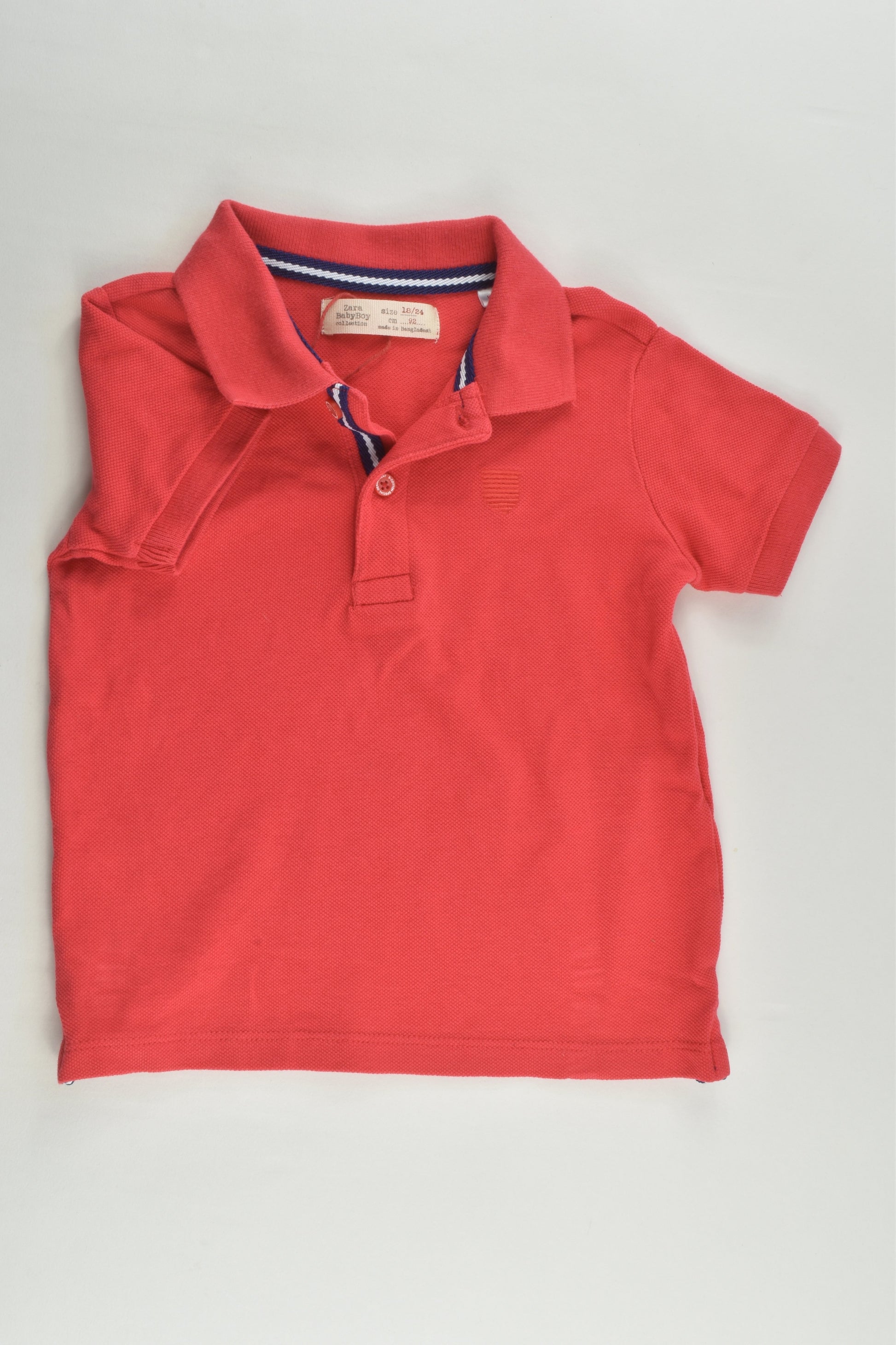 Zara Size 2 (92 cm) Red Polo Shirt