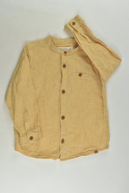 Zara Size 2/3 Linen Blend Shirt