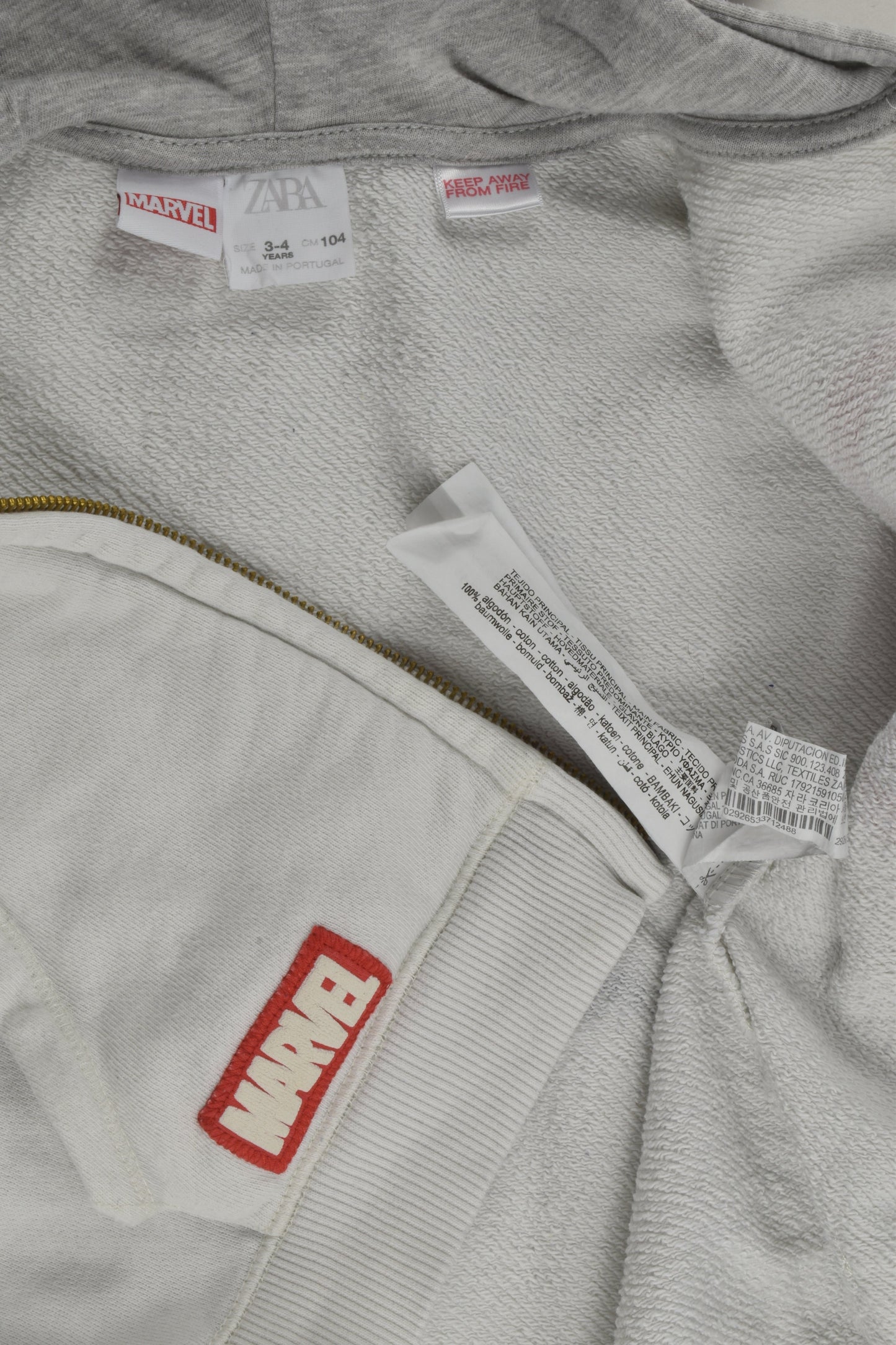 Zara Size 3-4 (104 cm) Marvel Captain America Zip Jumper
