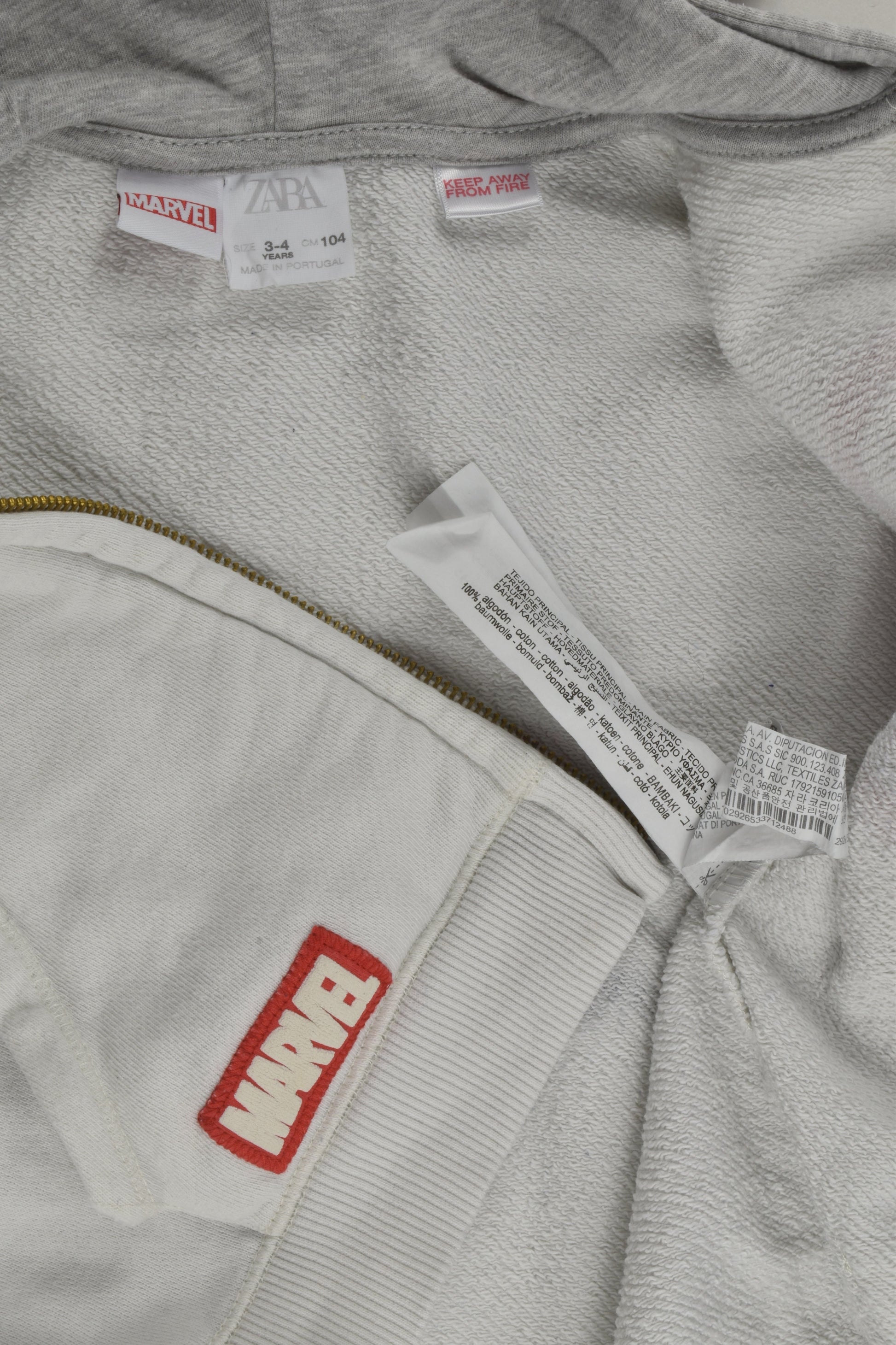 Zara Size 3-4 (104 cm) Marvel Captain America Zip Jumper