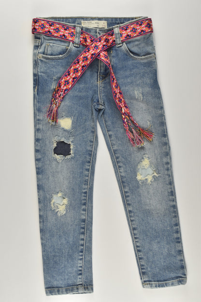 Zara Size 4 Denim Pants with Belt