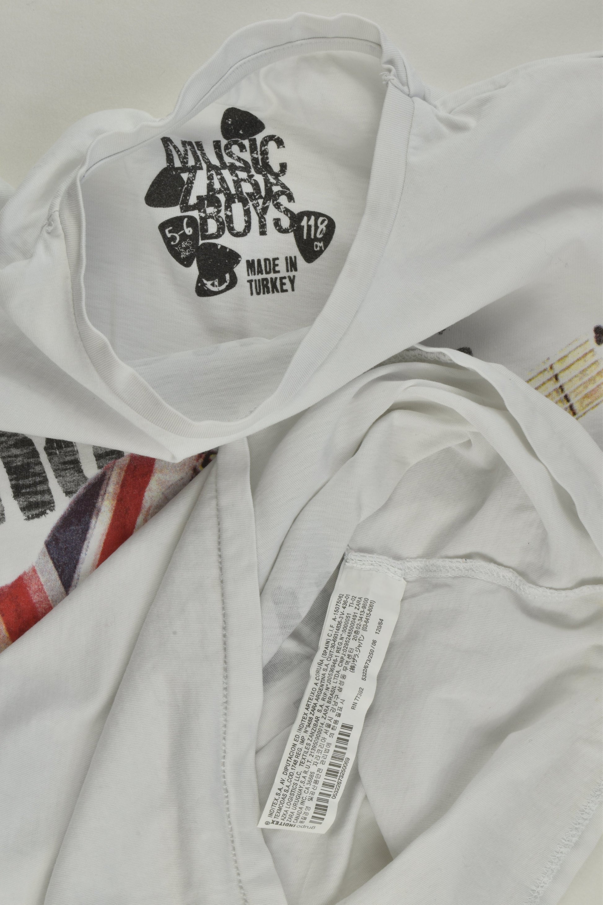 Zara Size 5-6 'Rocking With My Guitar' T-shirt
