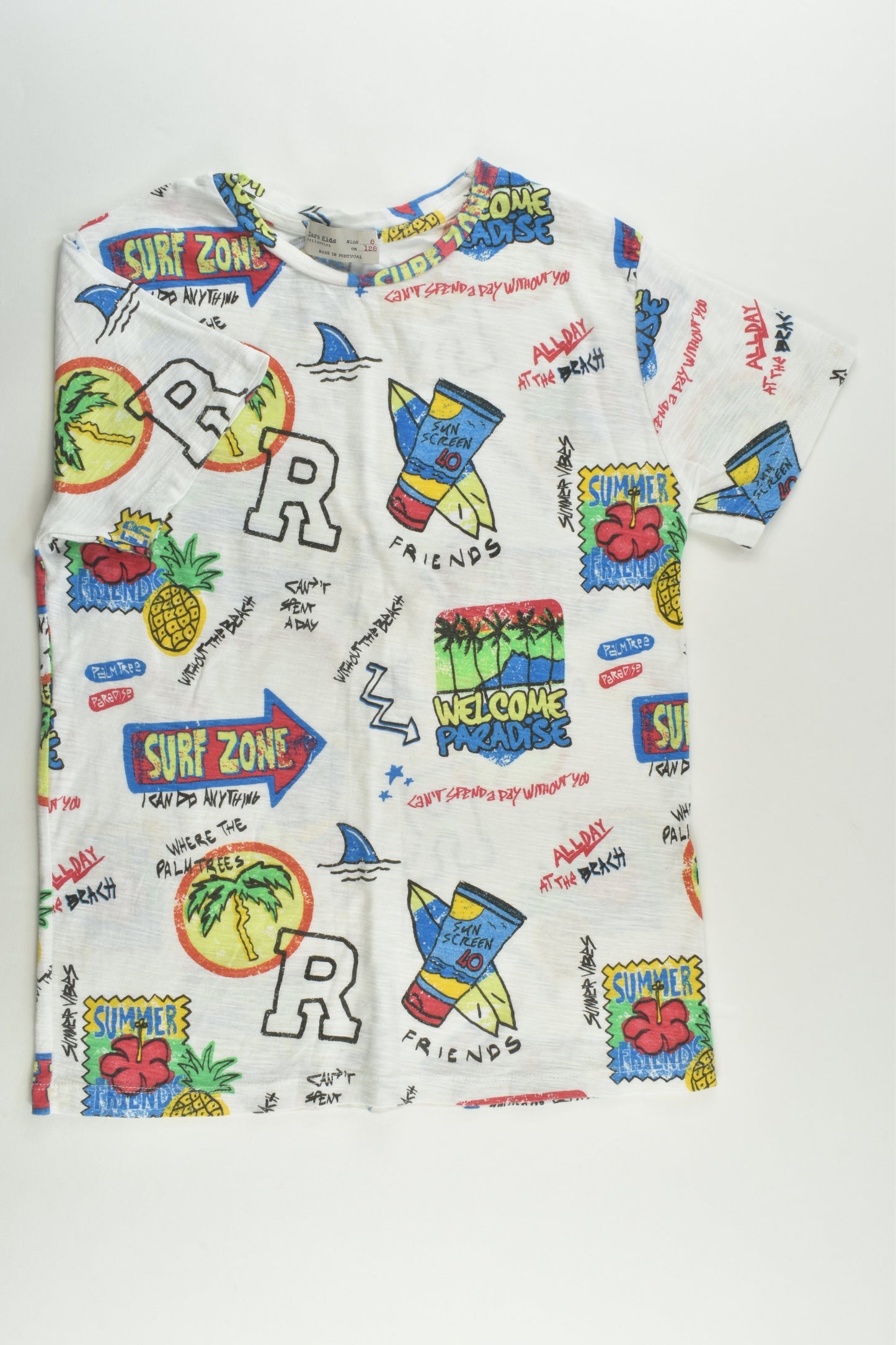Zara Size 8 'Surf Zone' T-shirt