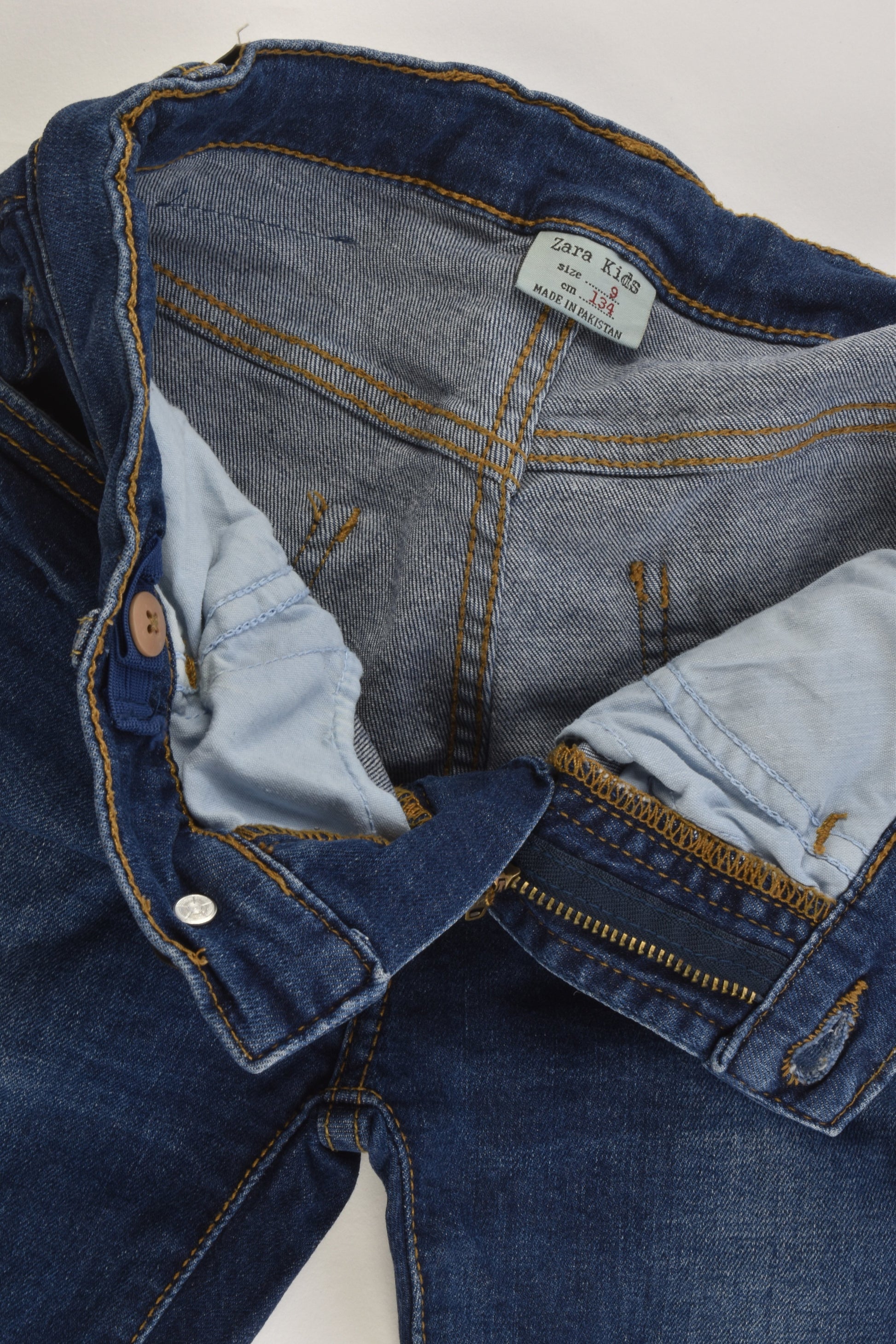 Zara Size 9 (134 cm) Stretchy Denim Pants